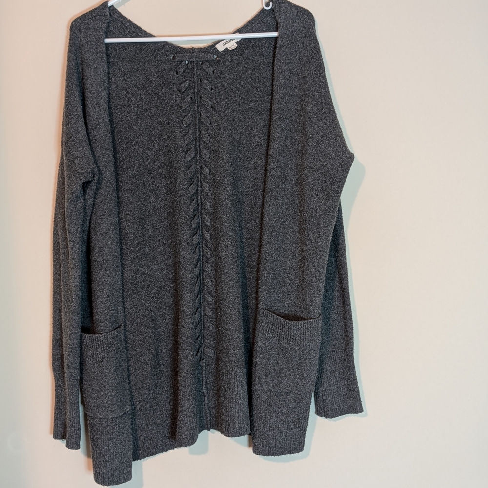 Garage Dark Gray Knit Cardigan, Size XS